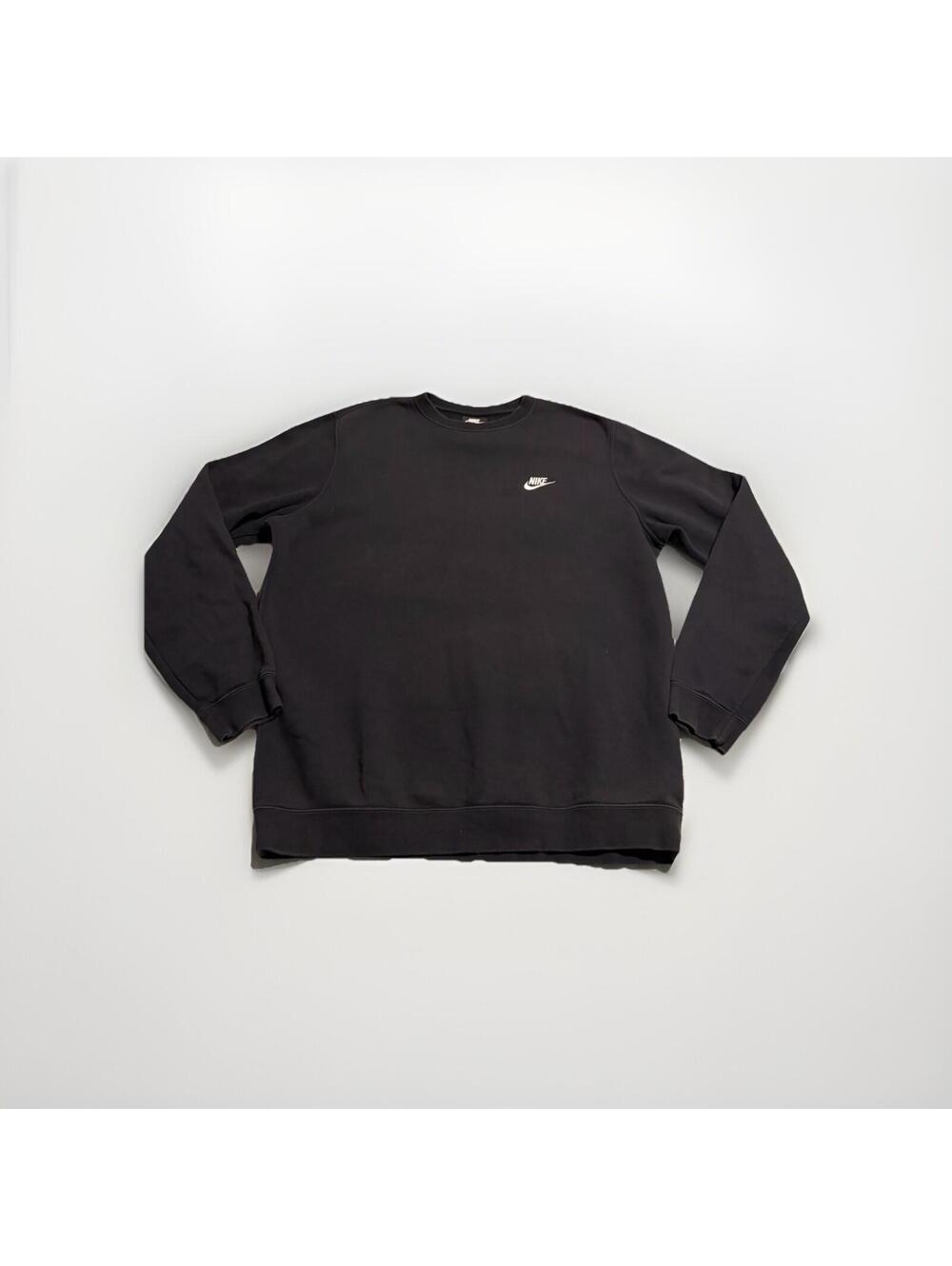 Nike Mens Sweatshirt Jumper Large Black Cotton AF09